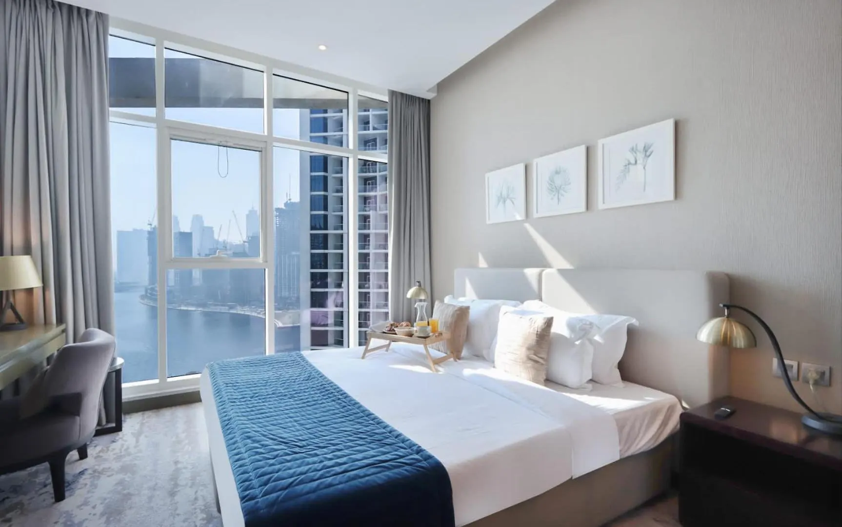 Livbnb - Classy Studio W Panoramic Dubai Canal Vie Apartment